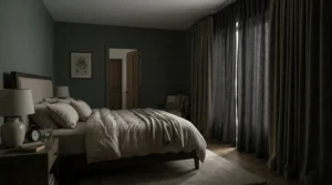 Illustration of the best blackout curtains featuring heavy thermal lining for a warm bedroom